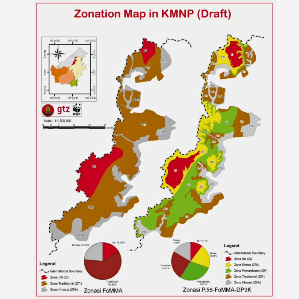 Peta Zonasi Taman Nasional Kayan Mentarang
